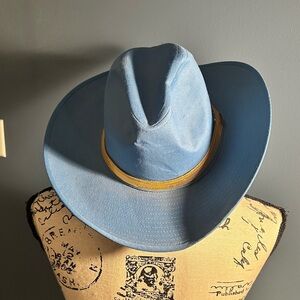 Stetson cowboy with gold ribbon hat